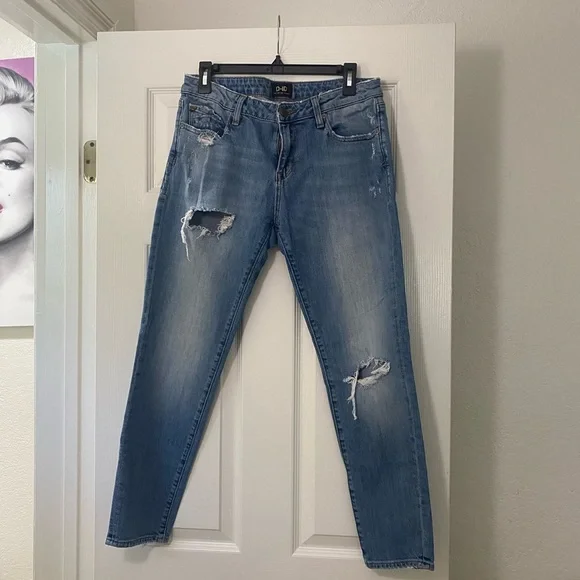 🔥 D-ID Florence Ankle Skinny Jeans – Distressed Light Wash size 31 - Picture 1 of 6